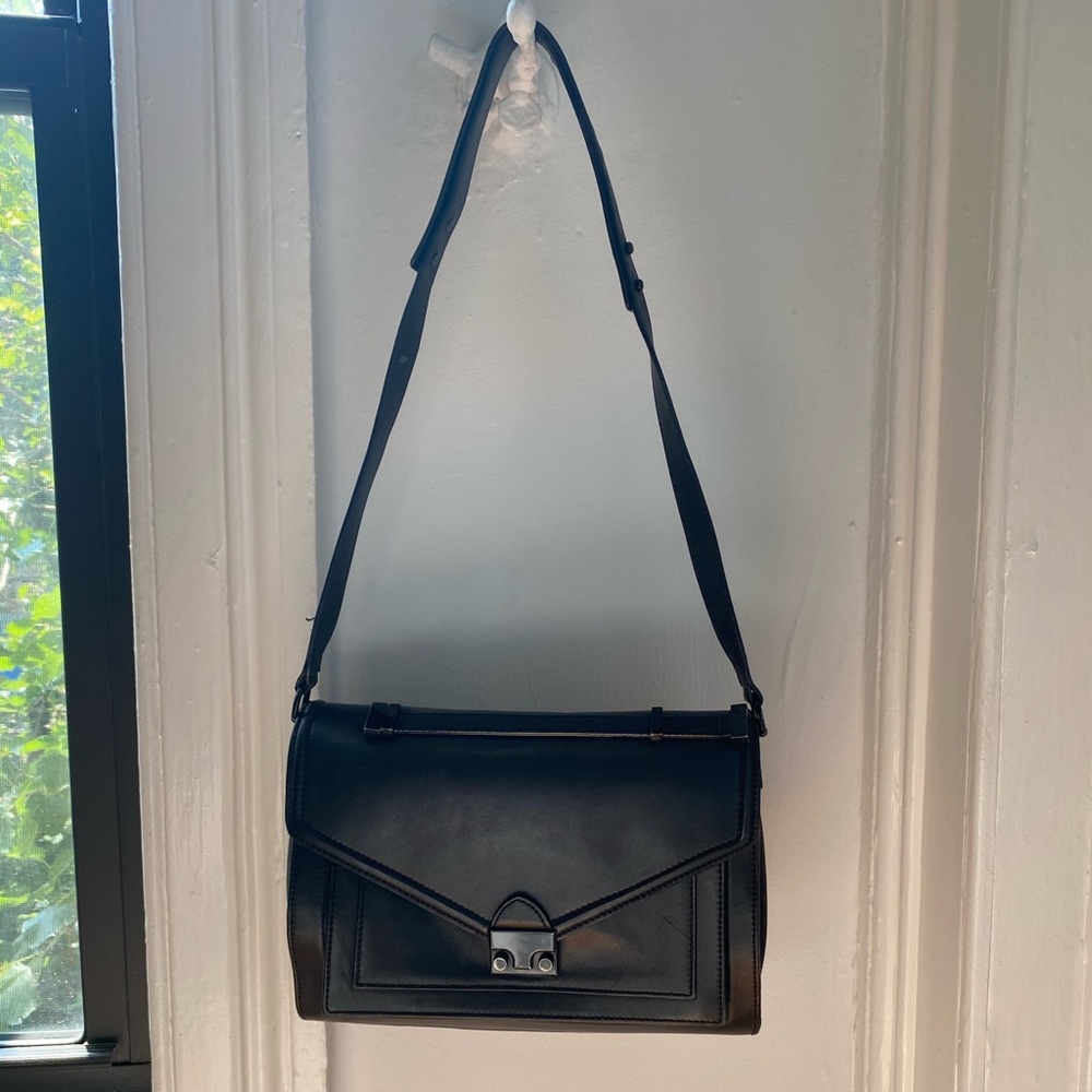 Loeffler Randall Leather Bag w Matte Blck Hardware